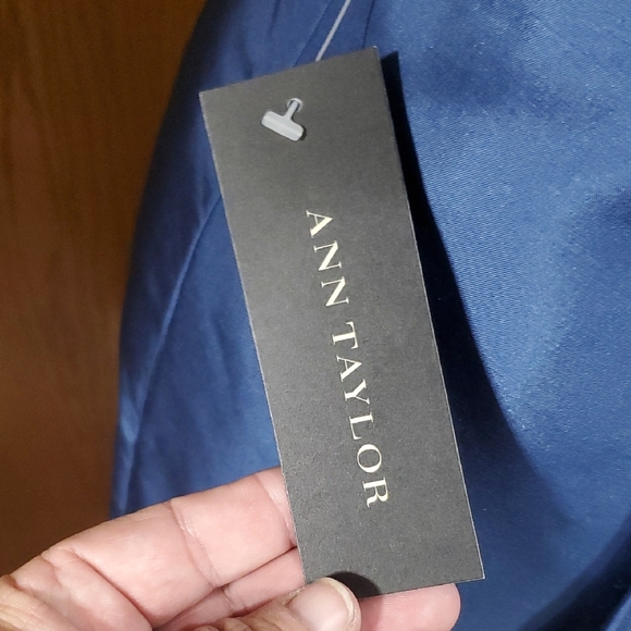 Ann Taylor Strapless Blue Sheath Dress for Prom - Picture 2 of 12